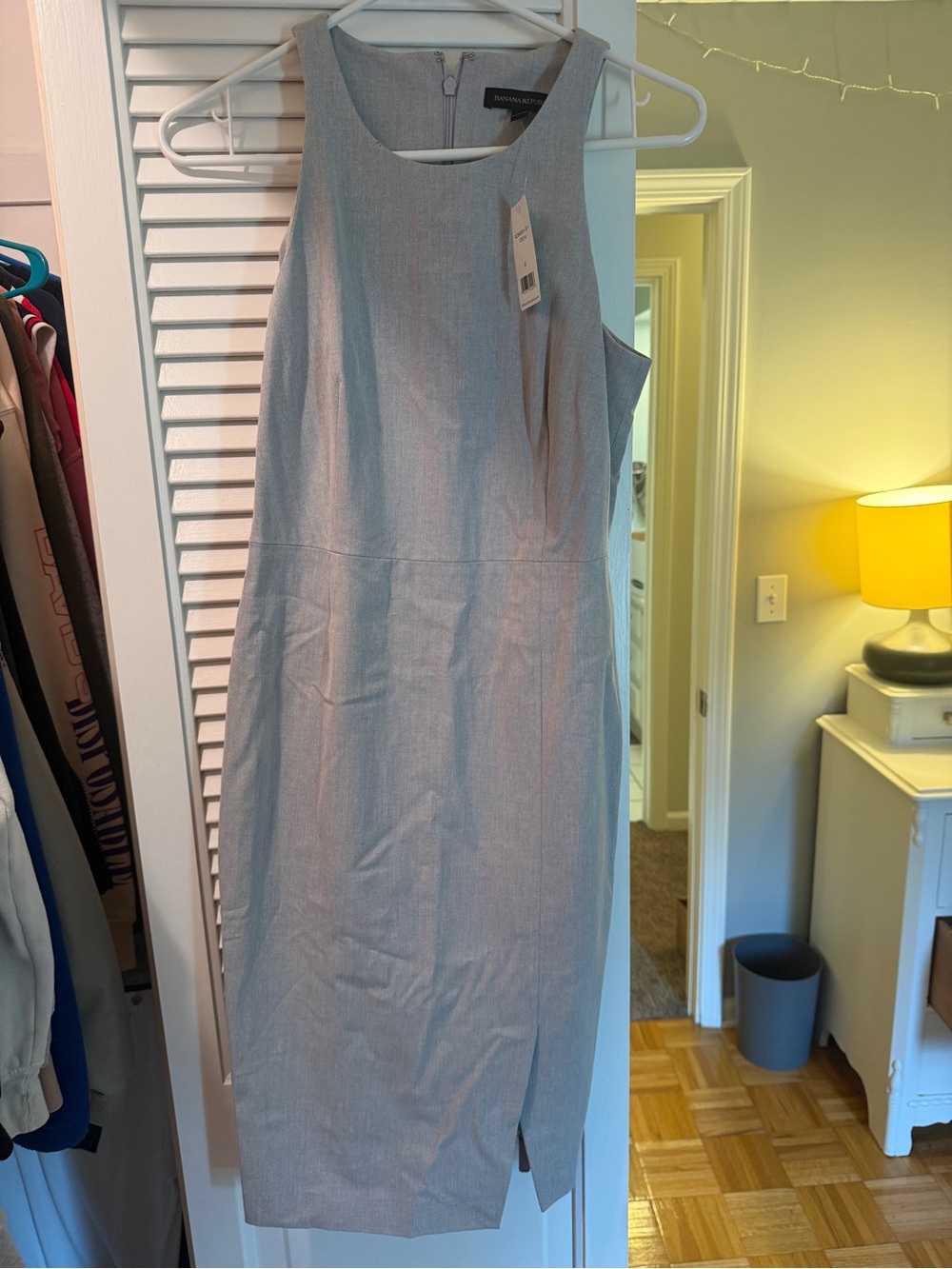 Banana Republic Light Gray Work Dress